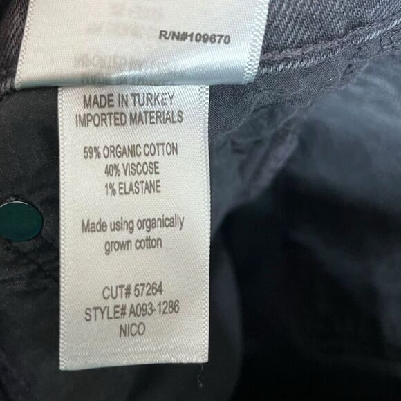 Agolde Nico High Rise Slim Jeans Compilation Black Women’s Size 24 Cotton - Picture 11 of 13